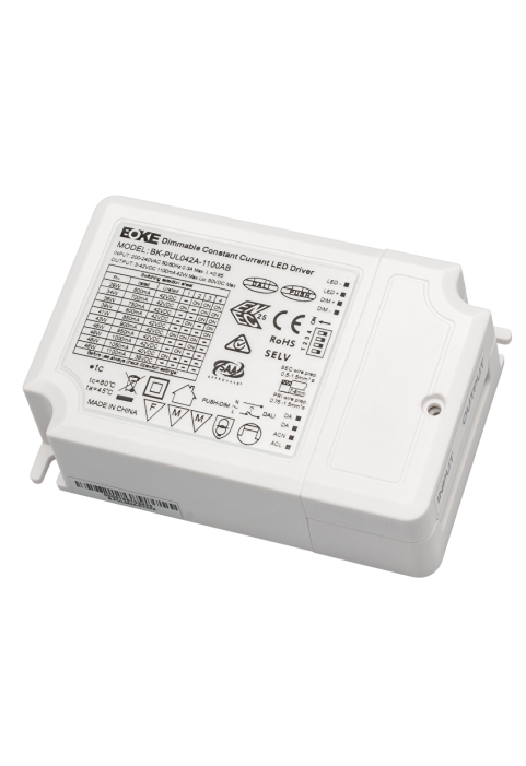 Димиращ DALI драйвер за LED осветление, 45W/600-1100 mA DC
