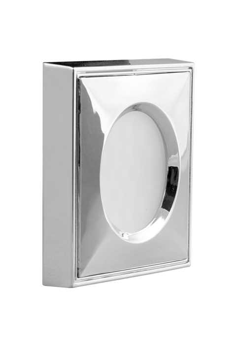 Мебелна LED луна за вграждане/открит монтаж, 1.5W, 4000K, 12V DC, хром