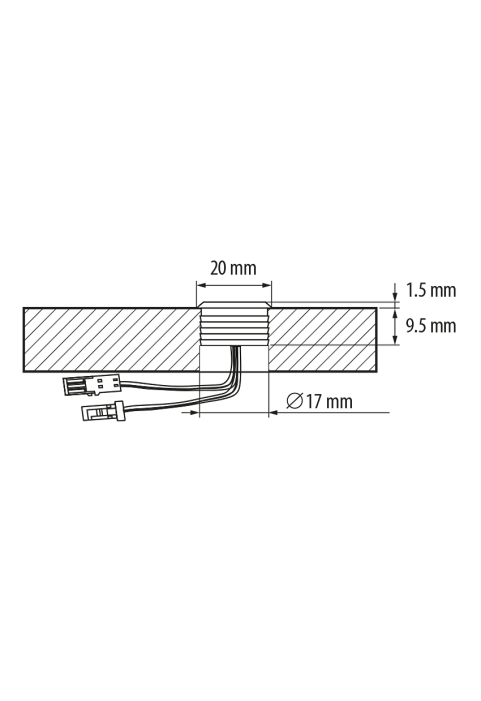 TOUCH димиращ ключ 60W, 12/24 V DC, IP20