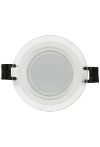 LED стъклен панел за вграждане, кръг, 6W, 2700K, 220-240V AC, IP44