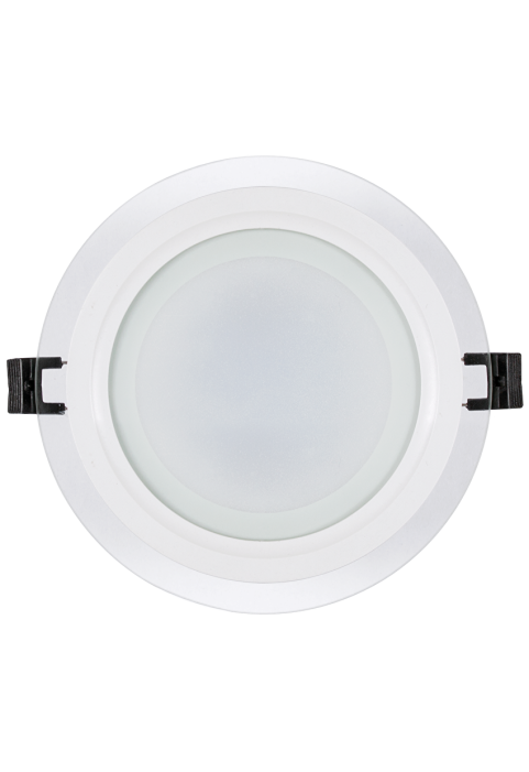 LED стъклен панел за вграждане, кръг, 12W, 4200K, 220-240V AC, IP44