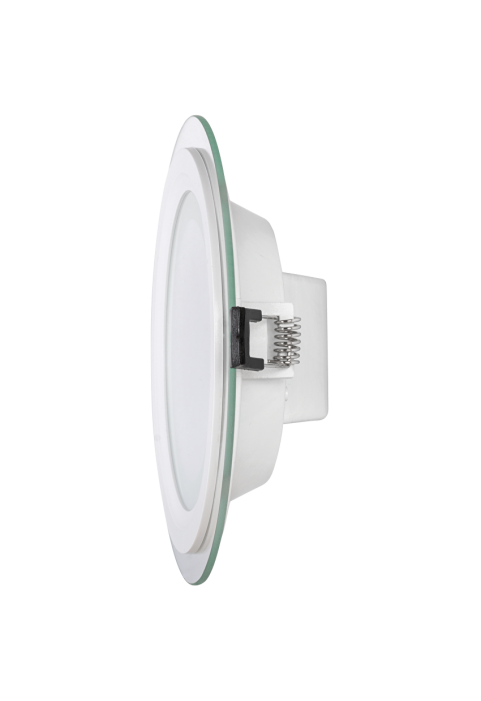 LED стъклен панел за вграждане, кръг, 12W, 4200K, 220-240V AC, IP44