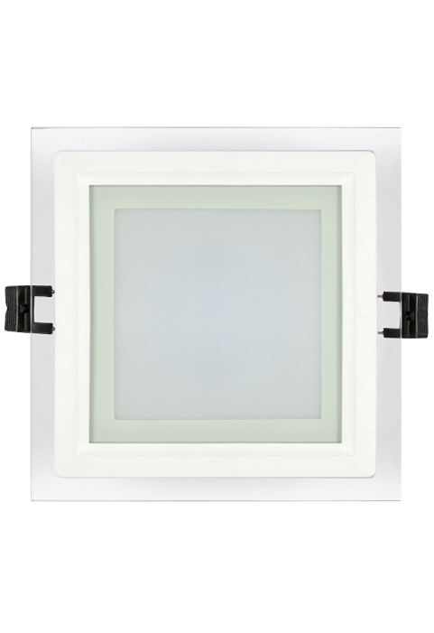 LED стъклен панел за вграждане, квадрат, 6W, 2700K, 220-240V AC, IP44