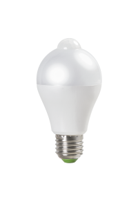 LED лампа крушка със сензор за движение и осветеност 6W, E27, 220-240V AC, неутрална светлина