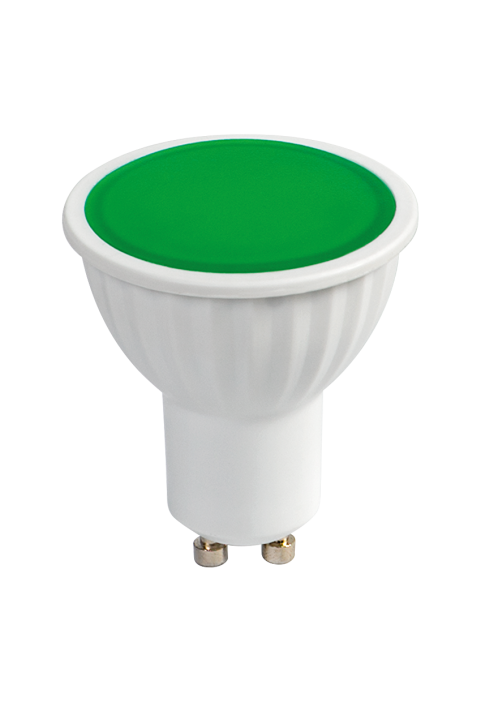 LED лампа луничка 5W, GU10, 220-240V AC, зелена светлина