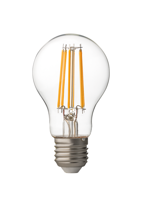 LED filament лампа крушка, димираща, 8W, E27, 4200K, 220-240V AC, неутрална светлина