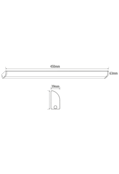 LED Лампа за огледало с ключ 14W, 4200К, 220V-240V AC, IP44, 45 cm, неутрална светлина