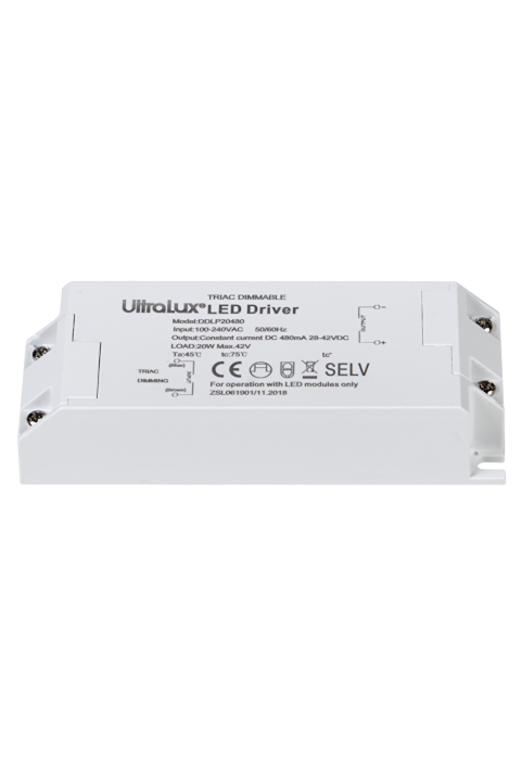 Димиращ TRIAC драйвер за LED осветление, 20W/480 mA DC