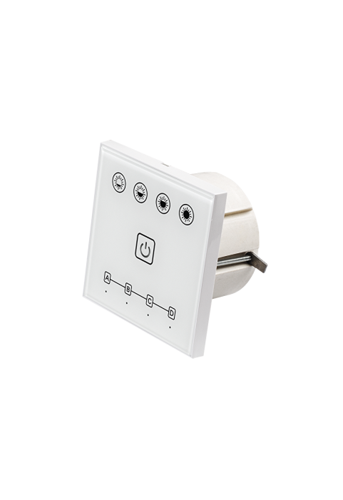 Smart 2.4G RF TOUCH панел за стена за едноцветно осветление, 4 зони