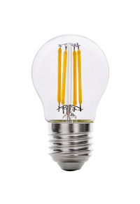 LED filament лампа топка, димираща, 4W, E27, 4200K, 220-240V AC, неутрална светлина