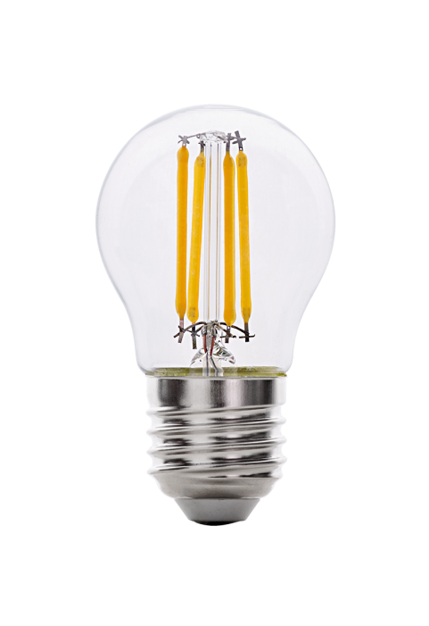 LED filament лампа топка, димираща, 4W, E27, 4200K, 220-240V AC, неутрална светлина