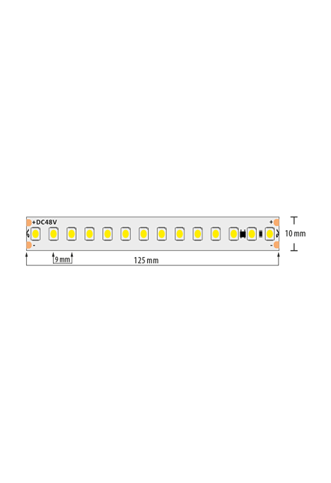 Професионална LED лента със стабилизатор на ток 7W/m, 2700K, 48VDC, 112LEDs/m, 10m