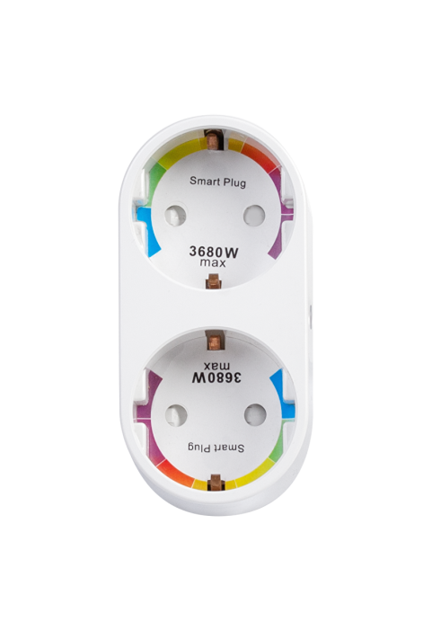 Wi-Fi Smart контакт, двоен, 16А, 3500W, 220-240V AC