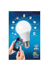 WiFi Smart LED крушка, 8W, E27, RGB+4200K, 270°, 220-240V AC