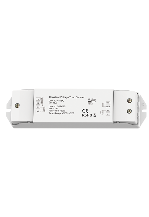 Контролер с TRIAC и PUSH управление 180-720W, 15A, 12-48V DC