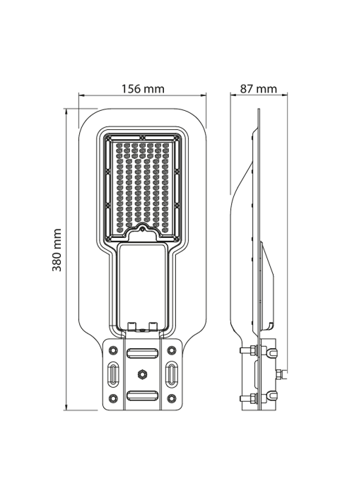 LED тяло за улично осветление 20W, 4200K, 220-240V AC, IP66