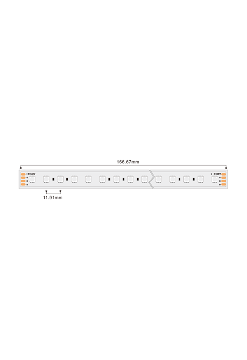 Професионална LED лента 16W/m, RGB, 48V DC, 84LED/m, SMD4040, IP67