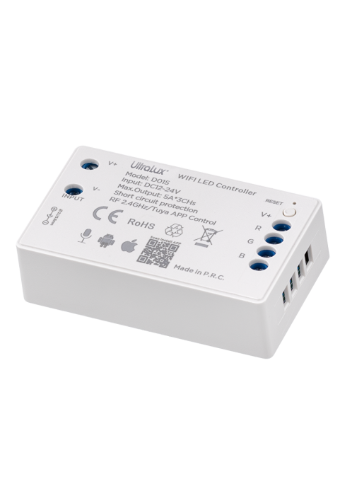Smart 2.4G RF WIFI контролер за RGB LED лента 15А, 180W (12VDC), 12-24VDC