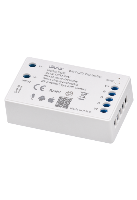 Smart 2.4G RF WIFI контролер за RGBW LED лента 16A, 192W (12VDC), 12-24VDC