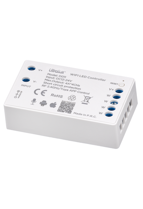 Smart 2.4G RF WIFI димер за едноцветна LED лента 4x4A, 192W (12V), 12-24V DC