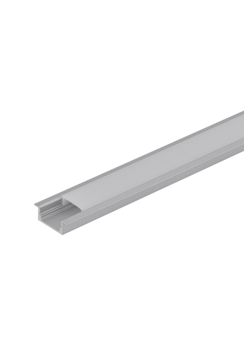 Алуминиев профил за LED лента, за вграждане, плитък, 2м
