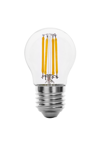 LED filament лампа топка, димираща, 4W, E27, 2700K, 220-240V AC, топла светлина