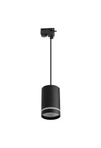 Тяло за релсов монтаж, висящо, двупроводно, GU10, 220-240V AC, IP20, черно