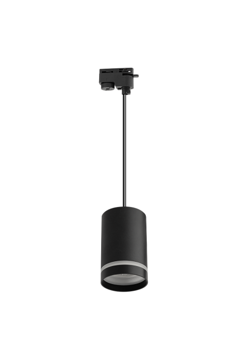 Тяло за релсов монтаж, висящо, двупроводно, GU10, 220-240V AC, IP20, черно