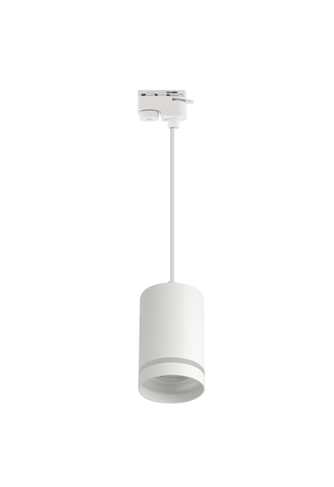 Тяло за релсов монтаж, висящо, двупроводно, GU10, 220-240V AC, IP20, бяло