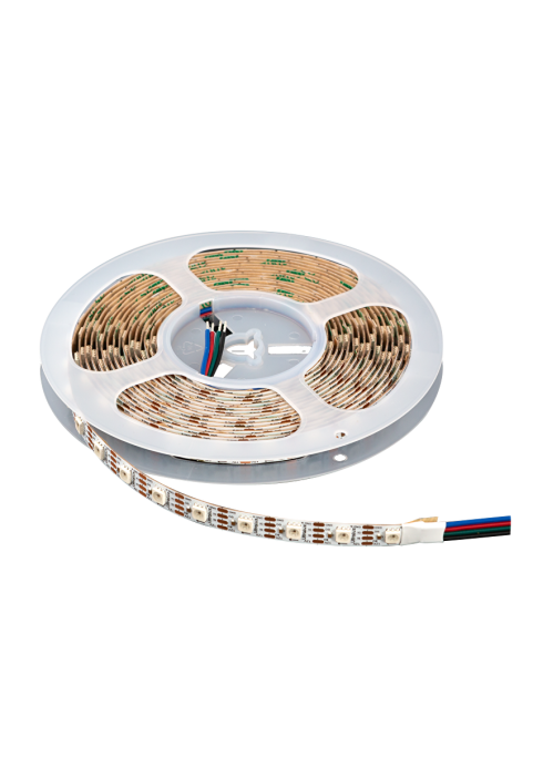 Дигитална RGB LED лента, 25.8W/m (0.43W/pixel), IC WS2815B, 12V DC, 60 pixels/m (60 LED/m), IP20, 5m