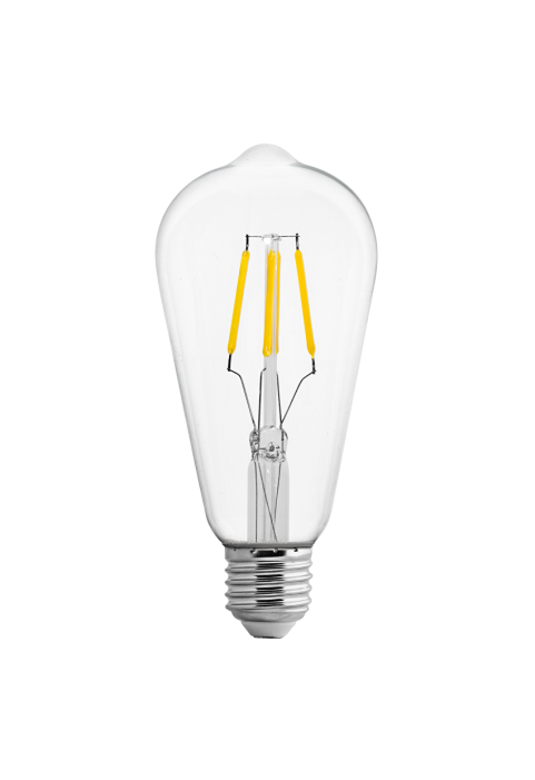 LED filament лампа крушка, димираща, 4W, E27, 4200K, 220-240V AC, неутрална светлина