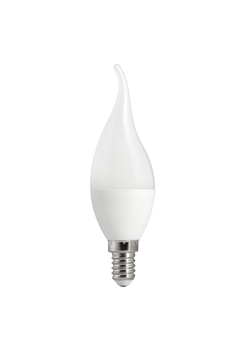 LED лампа пламък 5W, E14, 3000K, 220-240V AC, топла светлина