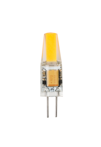 LED лампа 1.5W, G4, 3000K, 12 V DC, топла светлина, COB, 1 бр. / блистер