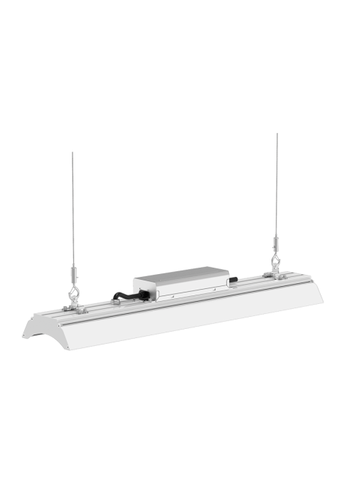 LED линейно индустриално осветително тяло 100W, 100V-277V AC, IP65, Дифузер 2Х25°