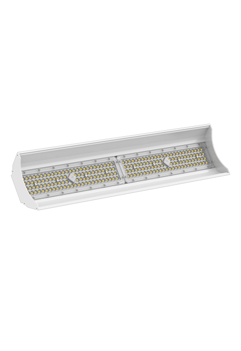 LED линейно индустриално осветително тяло 100W, 100V-277V AC, IP65, Дифузер 2Х25°