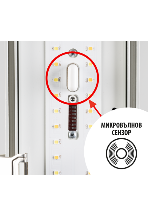 LED индустриално осветително тяло със сензор CCT 1.5м  РС, 220V-240V AC, 33W max SMD 2835
