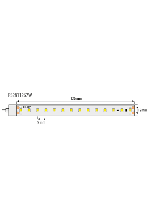 Професионална LED лента със стабилизатор на ток 7.5W/m, 2700K, 48VDC, 112LEDs/m, SMD2835, 10m, IP67