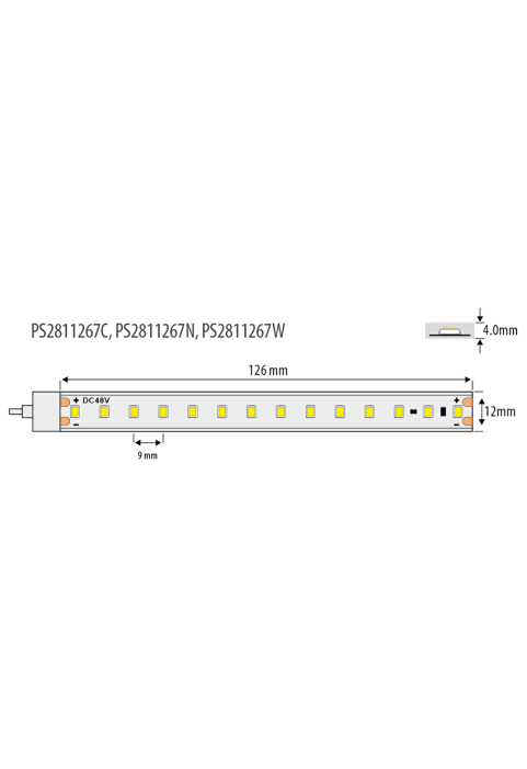 Професионална LED лента със стабилизатор на ток 7.5W/m, 2700K, 48VDC, 112LEDs/m, SMD2835, 10m, IP67
