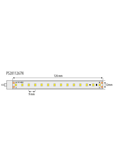 Професионална LED лента със стабилизатор на ток 7.5W/m, 4200K, 48VDC, 112LEDs/m, SMD2835, 10m, IP67