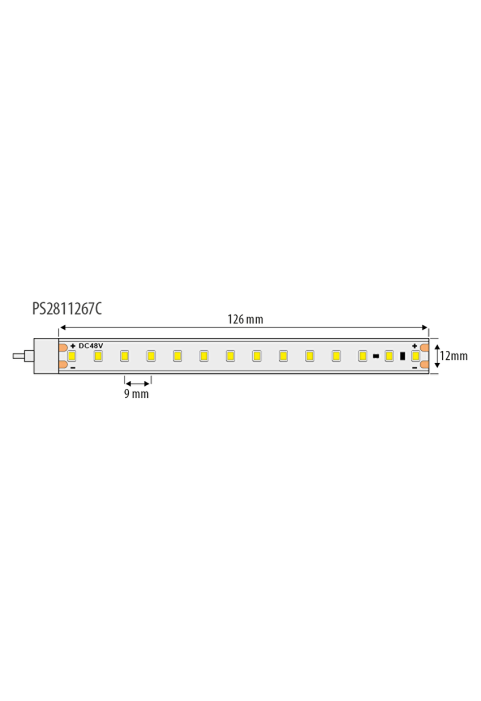 Професионална LED лента със стабилизатор на ток 7.5W/m, 5500K, 48VDC, 112LEDs/m, 10m, SMD2835, 10m, IP67