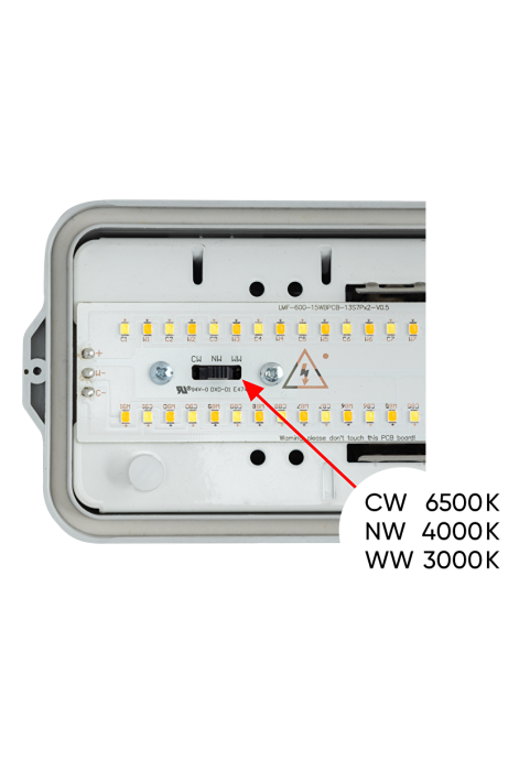 LED индустриално осветително тяло със сензор CCT 1.2м  РС, 220V-240V AC, 36W max SMD 2835