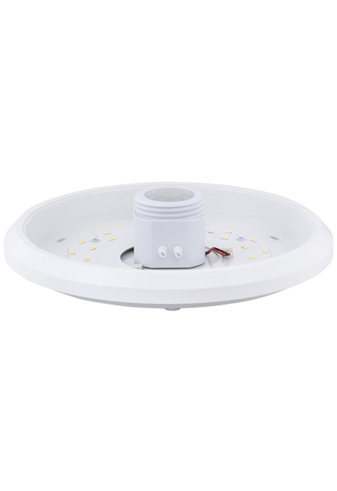 15W LED плафониера с PIR сензор за движение, кръг, бяла, 4000K, 220-240V AC, неутрална светлина, IP20