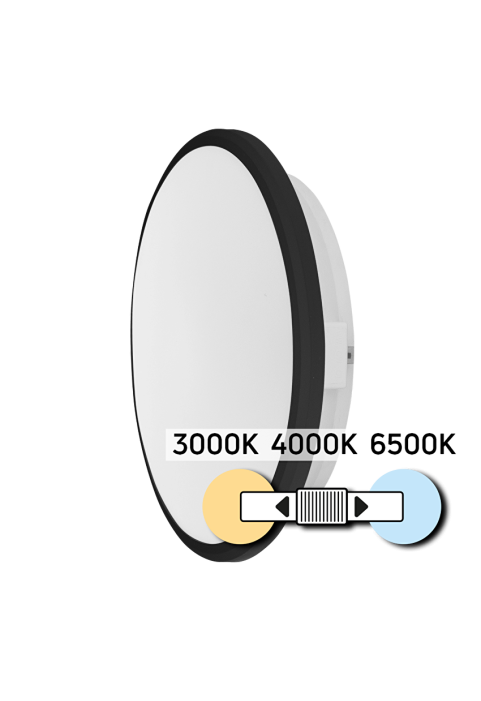 LED влагозащитена плафониера, 18W, 3000K/4000K/6500K, 220V-240V AC, IP54