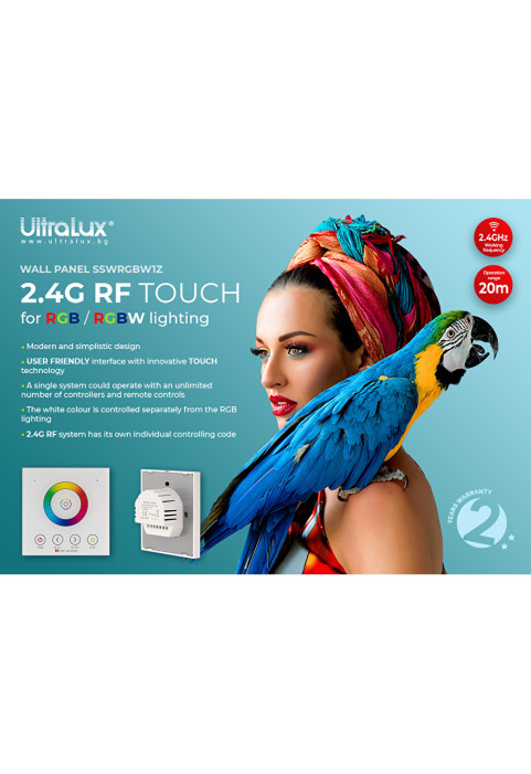 Smart 2.4G RF TOUCH панел за стена за RGB и RGBW LED осветление, 1 зона