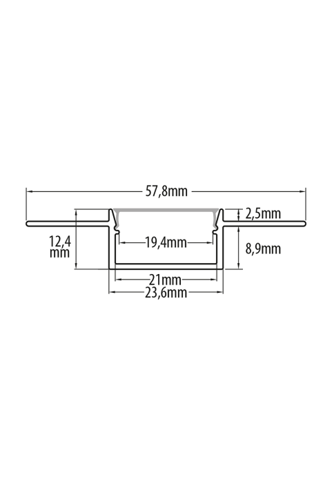 Алуминиев профил за гипсокартон 3m, 21mm