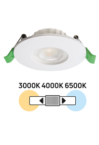 LED луна за вграждане, димираща, 6W, 3000K/4000K/6500K, 220-240V AC, IP44