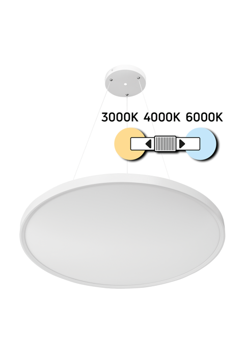 40W LED Slim плафониера, бяла, 3000K/4000K/6000K, 220V-240V AC, IP20