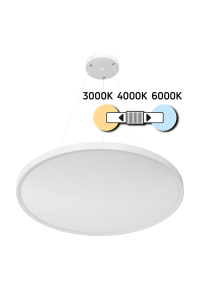 50W LED Slim плафониера, бяла, 3000K/4000K/6000K, 220V-240V AC, IP20