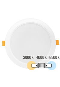 LED панел за вграждане, кръг, влагозащитен 18W, 3000K/4000K/6500K, 220-240V AC, IP54