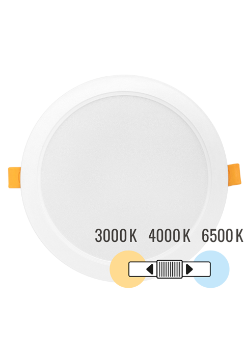 LED панел за вграждане, кръг, влагозащитен 18W, 3000K/4000K/6500K, 220-240V AC, IP54